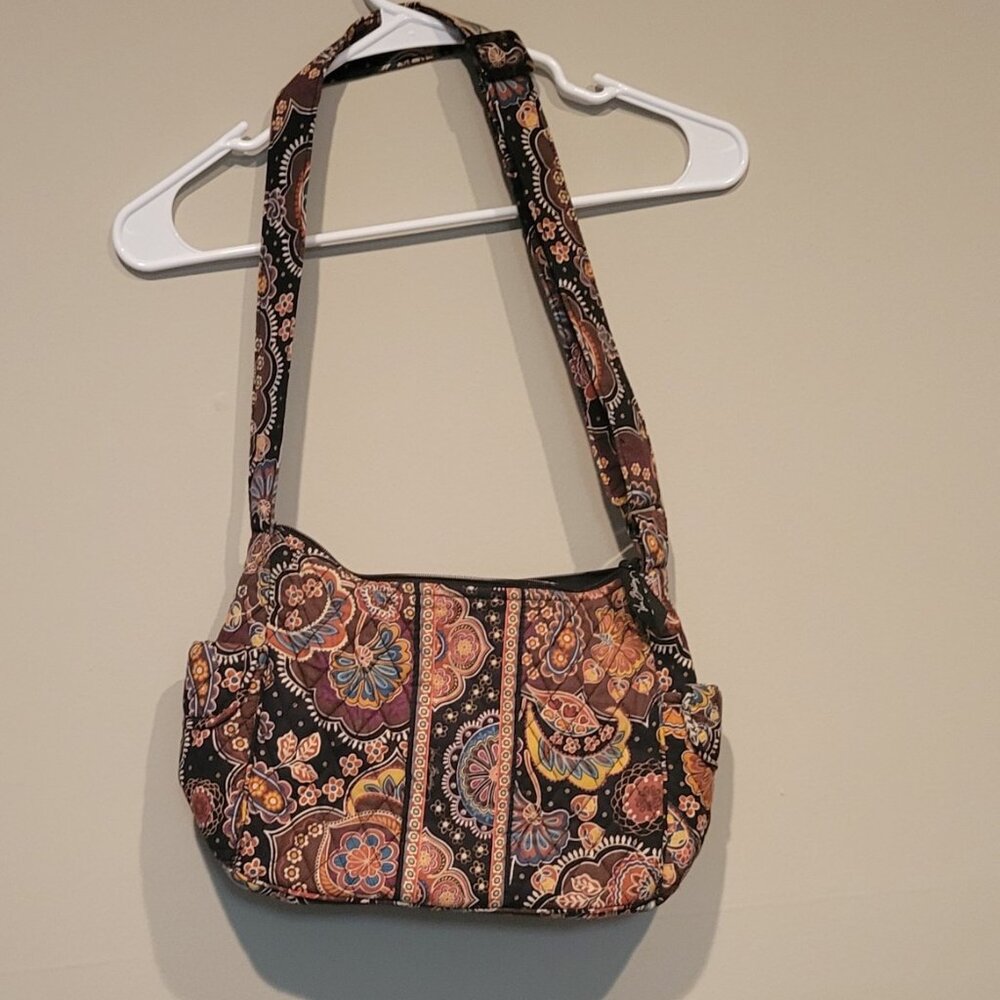 Vera Bradley Brown Shoulder Bag with Adjustable Strap